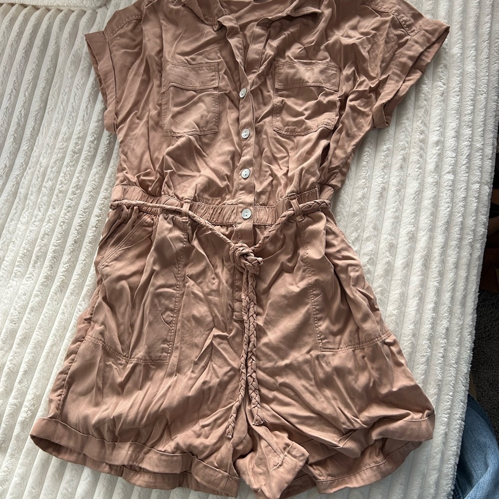C&C California Light Brown Button-Up Top